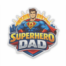 Superhero Dad Sticker