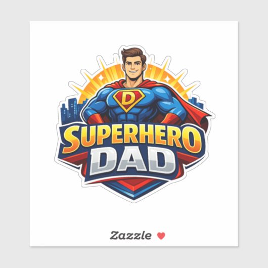 Superhero Dad Sticker シール (シート)