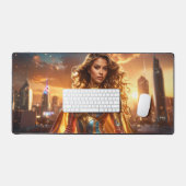 SUPERHERO - FEMALE SUPERHERO デスクマット (キーボード&マウス)