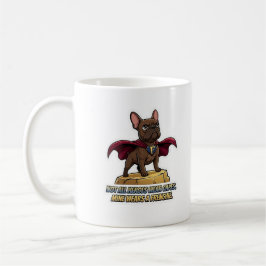 Superhero French Bulldog Cute Frenchie Hero Design コーヒーマグカップ