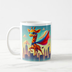 Superhero Giraffeカスタマイズ コーヒーマグカップ