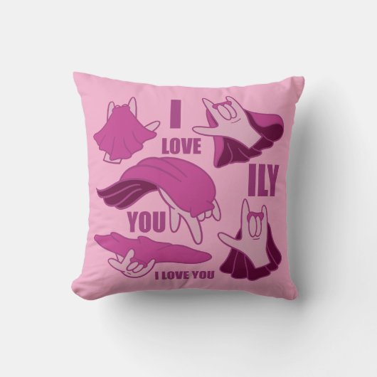 Superhero ILY - ASL Design クッション (正面)