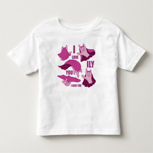 Superhero ILY - ASL Design トドラーTシャツ (正面)