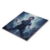 Superhero Lightning Energy Woman  タイル (側面)