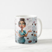 Superhero Nurse in Vintage Comic Art Style コーヒーマグカップ (正面右)