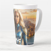 SUPERHERO - NYC カフェラテマグ (右アングル)