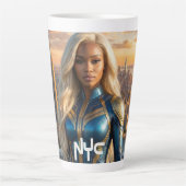 SUPERHERO - NYC カフェラテマグ (正面)