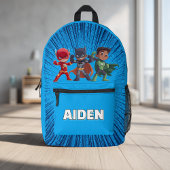 Superhero Personalised Backpack Custom Name Kids プリントバックパック