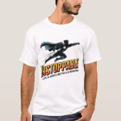 Superhero Runner Motivation Retro Design Tシャツ (正面)