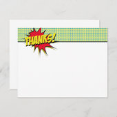 Superhero Thank You Stationery ノートカード (正面/裏面)