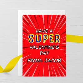Superhero Valentine’s Day Card ノートカード