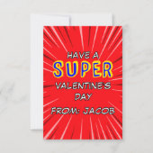 Superhero Valentine’s Day Card ノートカード (正面)