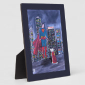 Superheroes Best Friend Painting by Alfred Fox フォトプラーク (側面)