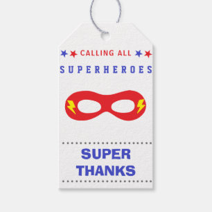 Superherosパーティーすごい感謝していユー ギフトタグ