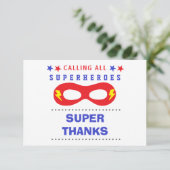 Superherosパーティーすごい感謝していユー サンキューカード (スタンド正面)