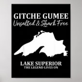 Superior, Great Lake, Gitche Gumee Apparel Lakes ポスター (正面)