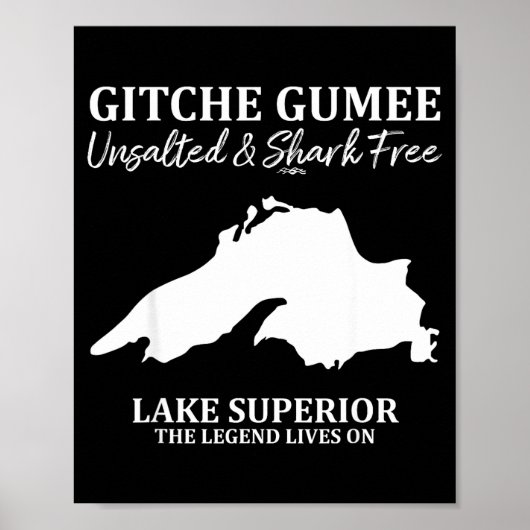 Superior, Great Lake, Gitche Gumee Apparel Lakes ポスター (正面)