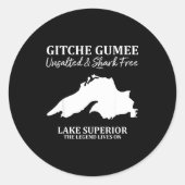 Superior, Great Lake, Gitche Gumee Apparel Lakes  ラウンドシール (正面)