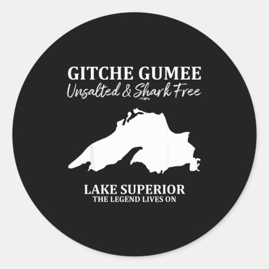 Superior, Great Lake, Gitche Gumee Apparel Lakes  ラウンドシール (正面)