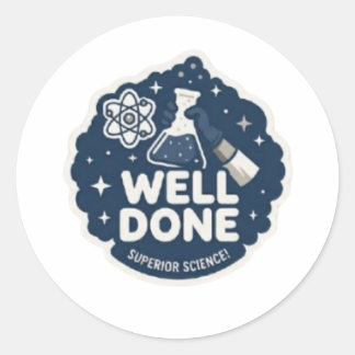 Superior Science Well Done Teacher Reward Sticker ラウンドシール