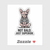 Superior Sphynx Cat Attitude Illustration シール (シート)