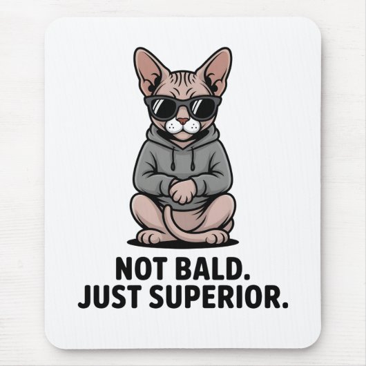 Superior Sphynx Cat Attitude Illustration マウスパッド (正面)