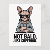 Superior Sphynx Cat Sarcastic Attitude Art ポストカード (正面)