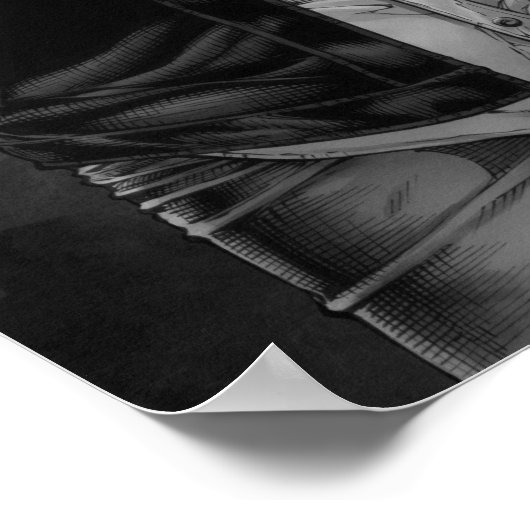 Superman Earth Cover - Black and White ポスター (角)