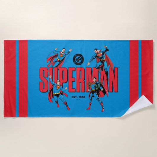 Superman Legends Forever Graphic ビーチタオル (正面)