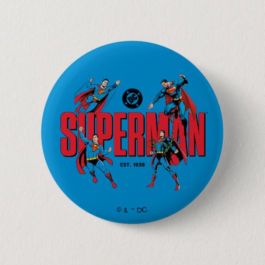 Superman Legends Forever Graphic 缶バッジ (正面)