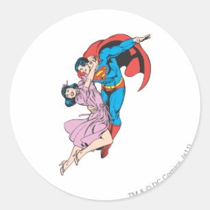 Superman & Lois in Pink ラウンドシール