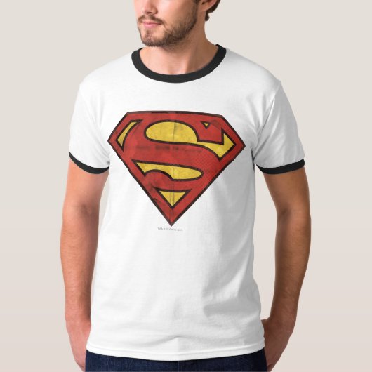 Superman S-Shield | Grunge Logo Tシャツ (正面)