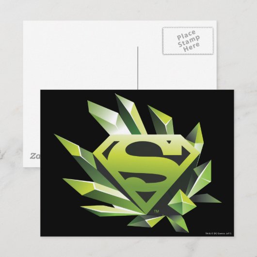 Superman Stylized | Green Shield Logo ポストカード (正面/裏面)