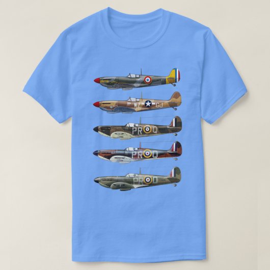 Supermarine Spitfireは英国の戦闘機 Tシャツ (デザイン正面)