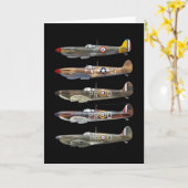 Supermarine Spitfire is a British WW2 fighter カード (黄色い花)