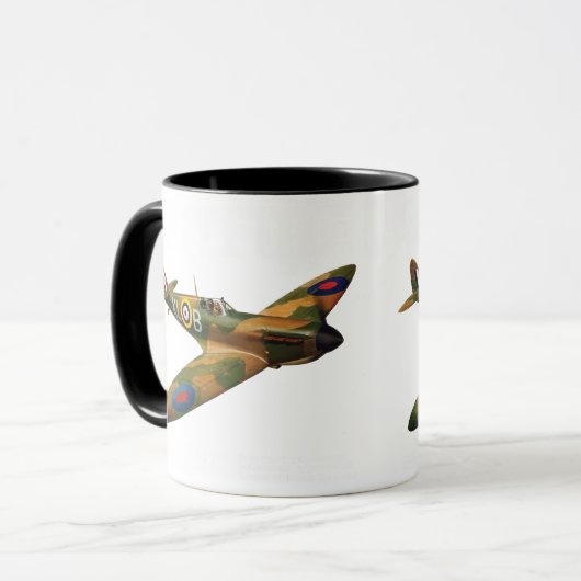 Supermarine Spitfire | WW2 Plane マグカップ (正面左)