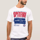 Supermarine Spitfire | WW2 Plane Tシャツ (正面)