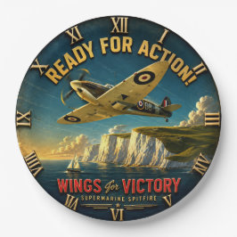 Supermarine Spitfire WWII Aviation Military Aircra ペーパープレート