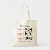 SuperMom妻すごい疲れすごいたカスタマイズ可能な写真 トートバッグ (正面)