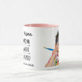 SuperMom妻すごい疲れすごいたカスタマイズ可能な写真 マグカップ (中央)