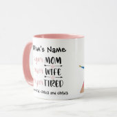 SuperMom妻すごい疲れすごいたカスタマイズ可能な写真 マグカップ (正面左)
