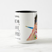 SuperMom妻すごい疲れすごいたカスタマイズ可能な写真 マグカップ (中央)