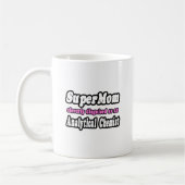 SuperMom...分析化学者 コーヒーマグカップ (左)
