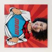 Supermom – 名前と写真のカスタマイズ可能 ジグソーパズル (横)