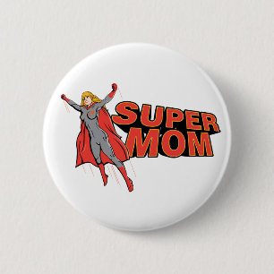 Supermom 缶バッジ