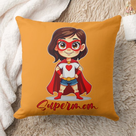 Supermom – Cute Mother Superhero Design クッション (ブランケット)