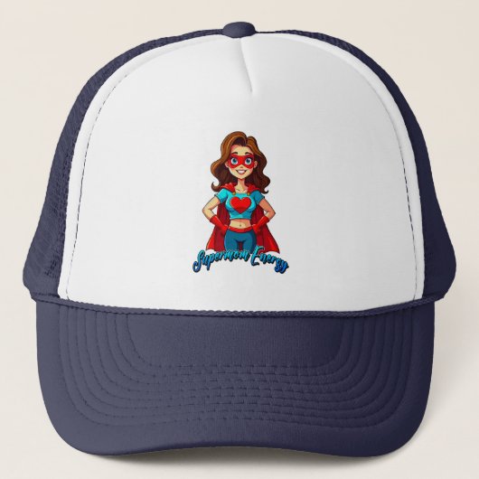 Supermom Energy – Strong Mother Illustration キャップ (正面)