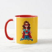 Supermom Energy – Strong Mother Illustration マグカップ (左)