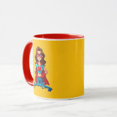 Supermom Energy – Strong Mother Illustration マグカップ (正面左)