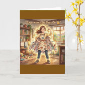 Supermom No Days Off Superhero Mom Card design  カード (黄色い花)